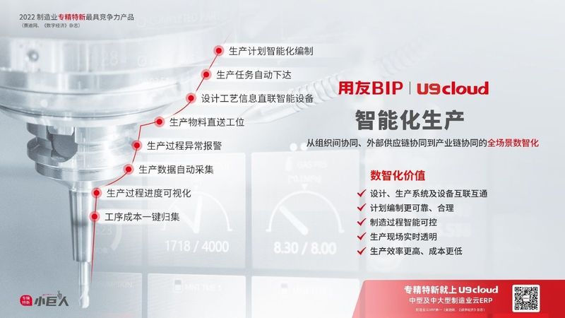 賦能“中國(guó)智造”，用友U9 cloud智能工廠建設(shè)